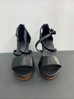 Black Strappy Platform Sandals - Women's